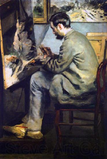 Pierre-Auguste Renoir Portrait of Jean-Frederic Bazille Norge oil painting art